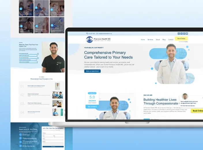 Precision Health MD website design preview